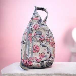 Vera Bradley Gray and Pink Floral Backpack